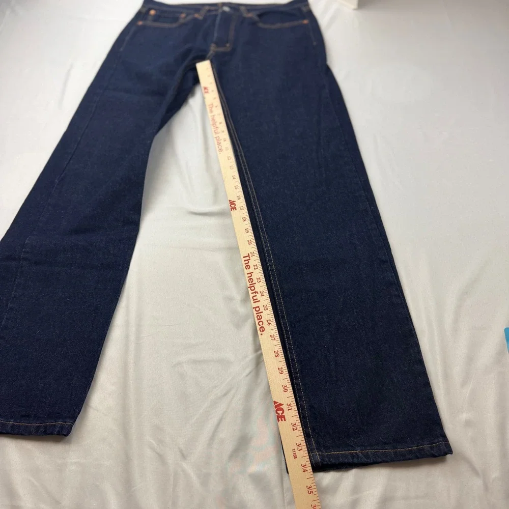 Levi's 501 Original Fit Jeans Men 34x34 Dark Wash Indigo Denim Straight Leg
